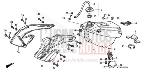 RESERVOIR A CARBURANT CR250RY de 2000